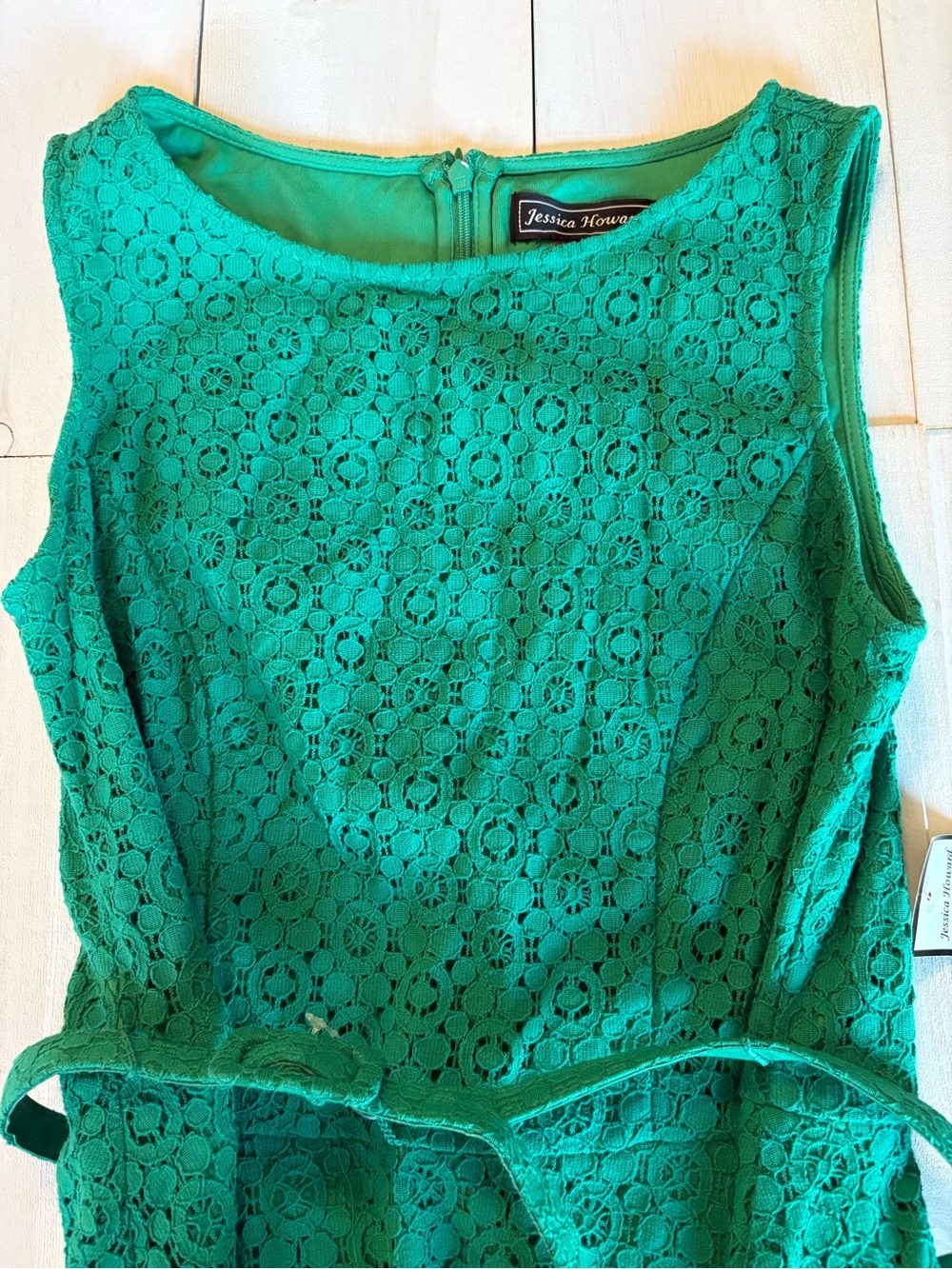 Jessica Howard Womans Green Lace with Belt Calf Length